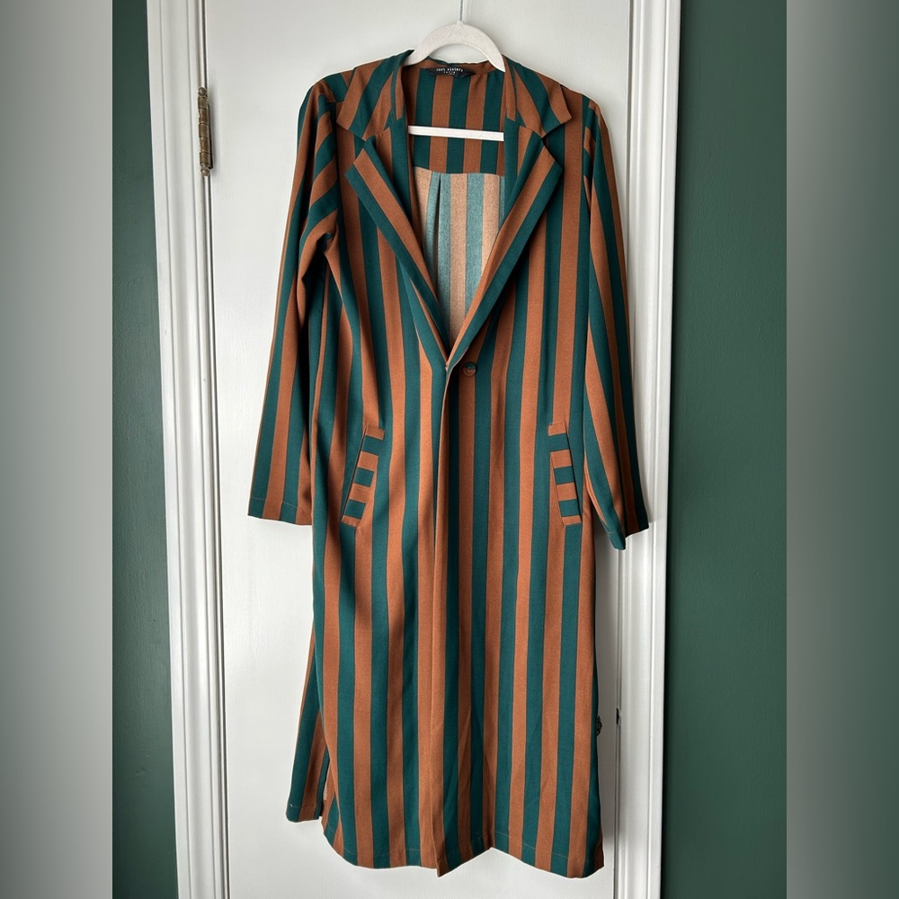 Striped Long Drapey Blazer